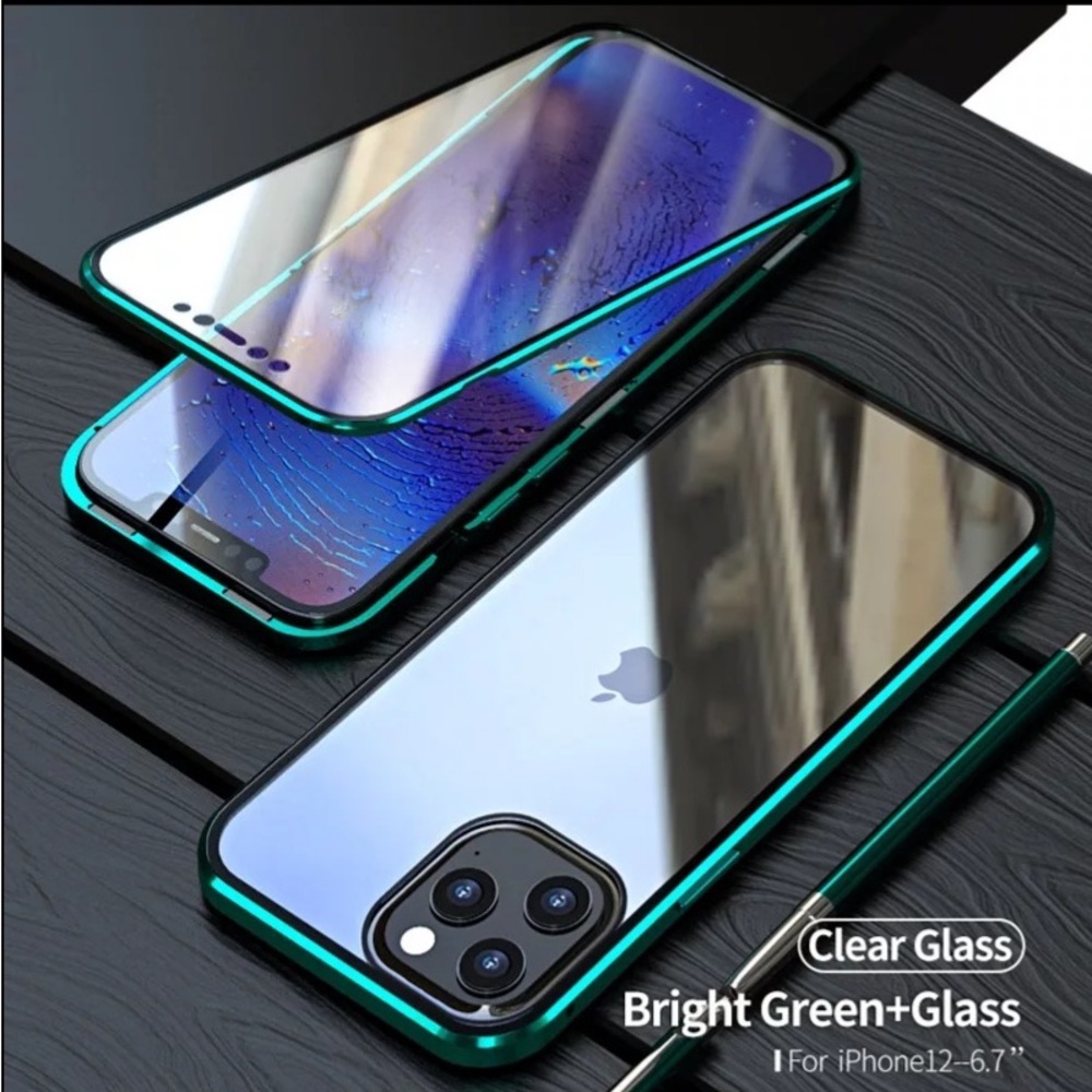 For iPhone 13 Pro Max / 13 Pro / 13 Double Glass Magnetic Phone Case Cover